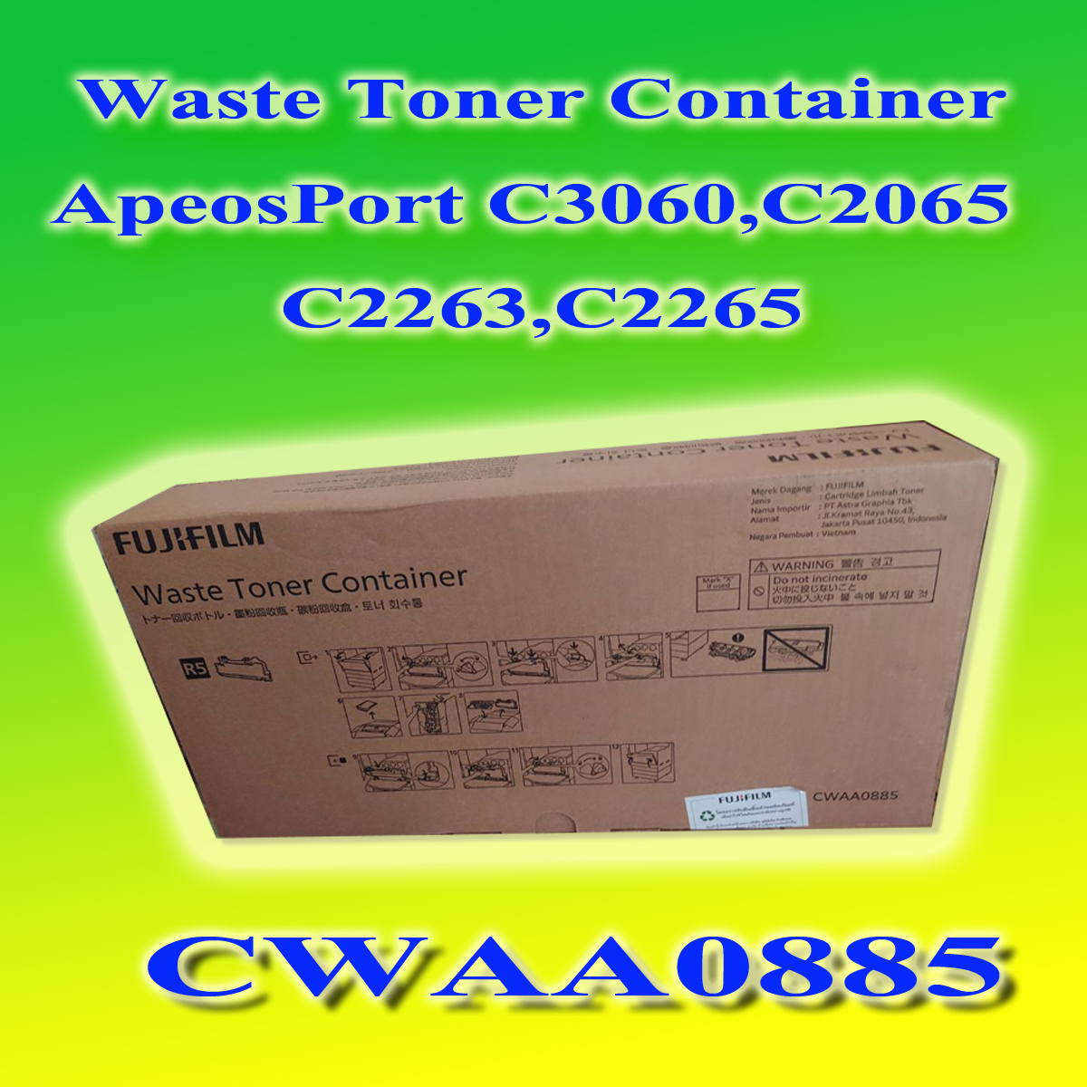 กล่องกากหมึก FUJIFILM CWAA0885 ของแท้ 100%  ApoosPort C3060,C2560,V C2263,C2265